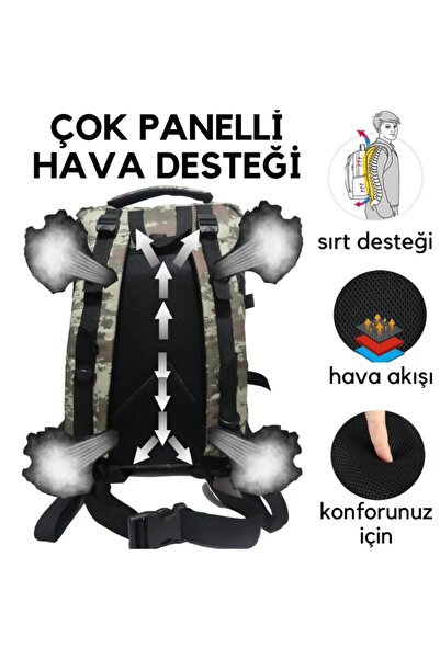 mygeppetobag Waterproof Multi-Compartment Camper-Travel-Mountaineer-Outdoor-Military Tactical Backpack