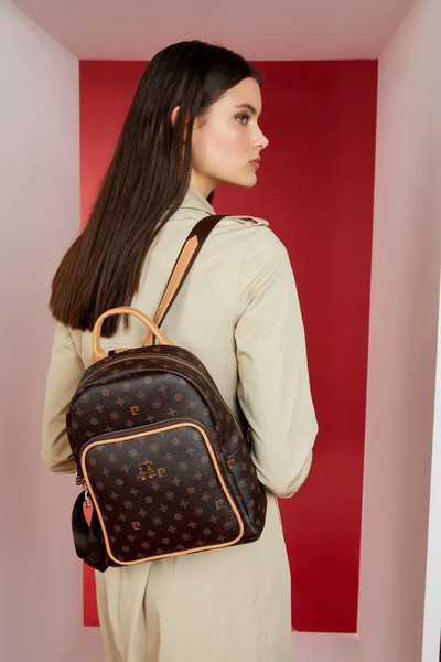 Pierre Cardin Rucsac de damă maro Monogram 05PO22Y1553