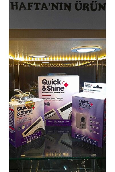 Quick&Shine ÇAMAŞIR MAKİNESİ YÜKSEK VOLTAJ KORUMA ,KİREÇ KIRICI VE KAZAN TEMİZLEME MADDESİ SETİ