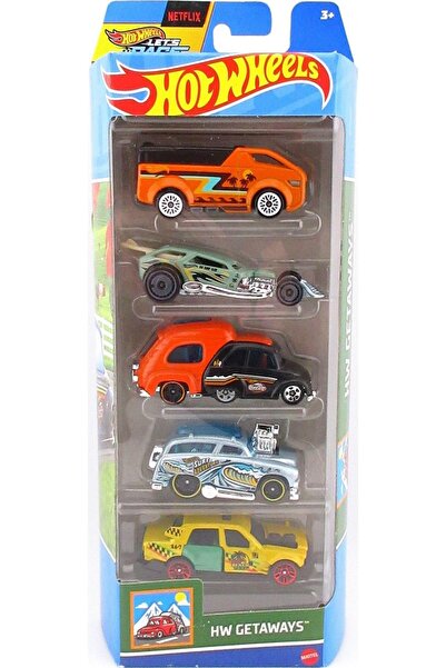 HOT WHEELS 5'li Getaways Yeni Özel Seri 2024 Hotwheels Beşli Koleksiyon Oyuncak Metal Araba Taxi Karavan Taksi