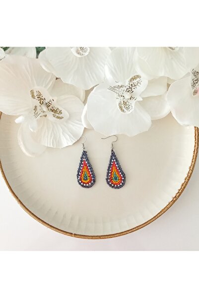 İPAR AKSESUAR SAND BEADS EMBROIDERY HANDMADE EARRING