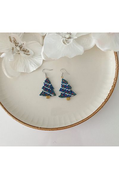 İPAR AKSESUAR SAND BEADS EMBROIDERY HANDMADE EARRING