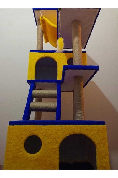 pethomealpi Cat Scratching House and Play Platform