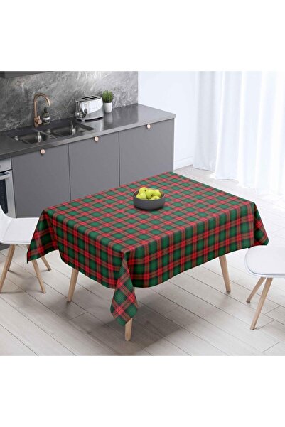 Adawall Red - Green Checkered Tablecloth - Thin Linen International Wash and Fade Certificate