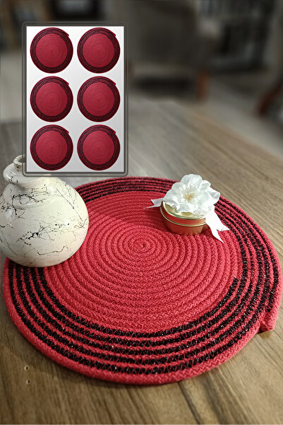 CAMİNHO DA LUA 6 штук американських сервісних підставків під тарілки з джуту,...