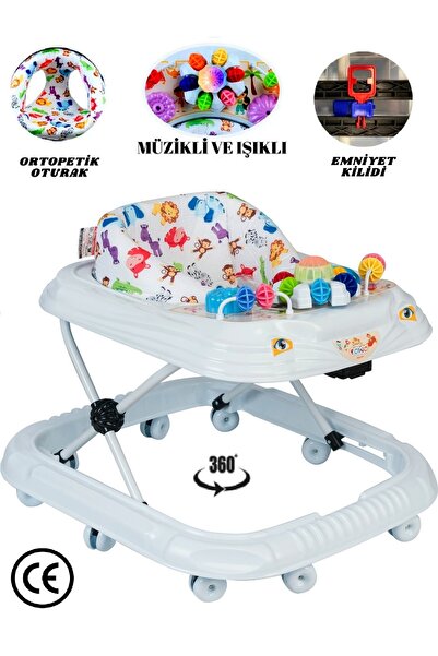 Genel Markalar Beyaz Yürüteç 10 Ayak Örümcek Modeli Yrtç22 Koltuklu