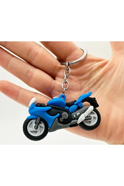 AYCANSTORE Breloc pentru motociclete din silicon (albastru)