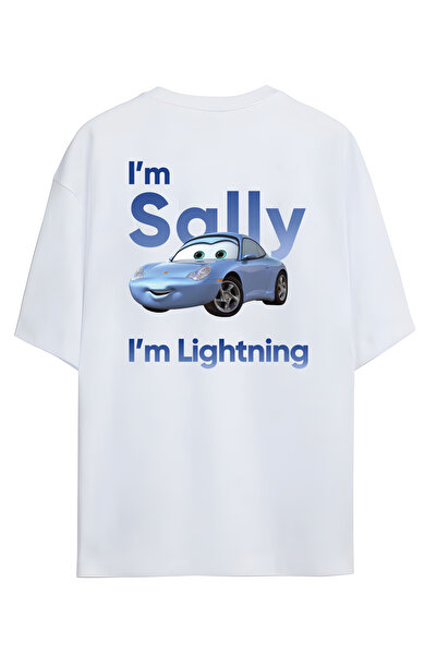 Adrift Cars - Şimşek Mcqueen Tasarımlı Unisex Oversize T-shirt