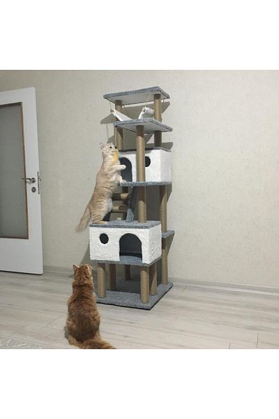 pethomealpi Cat Scratching House and Play Platform