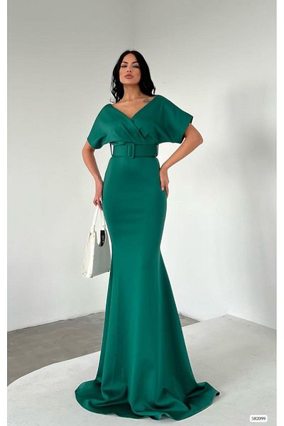 ModaLy Moda ROCHIE VERDE CU CUREA TESAT SCUBA 686582099