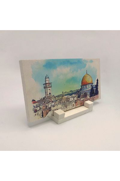 Sadrazam Настолен плот с печат от естествен камък от Йерусалим 10x20 Drg-46