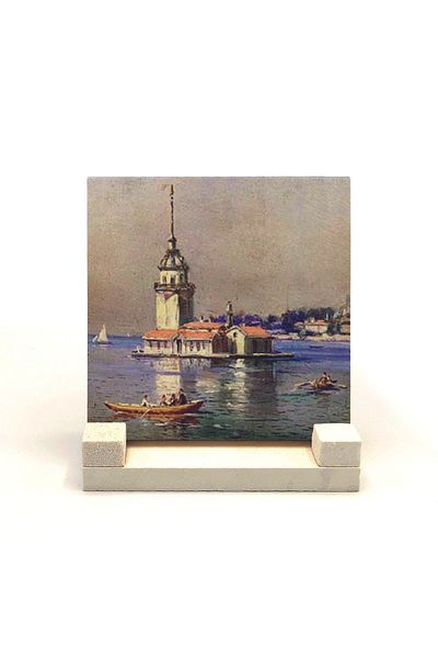 Sadrazam Детска маса с щампа от естествен камък „Момина кула“ 10x10 Krt-17