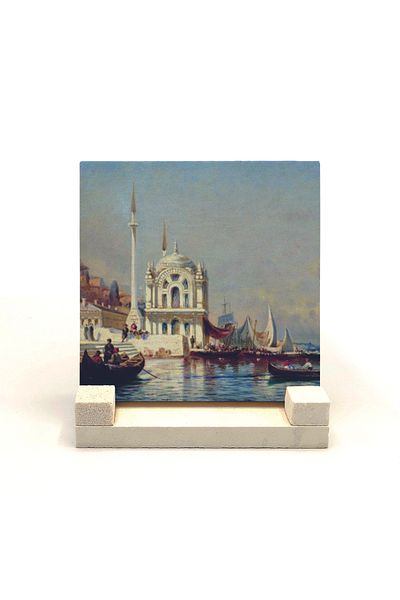Sadrazam Desktop din piatră naturală imprimată Moscheea Ortaköy 10x10 Krt-38