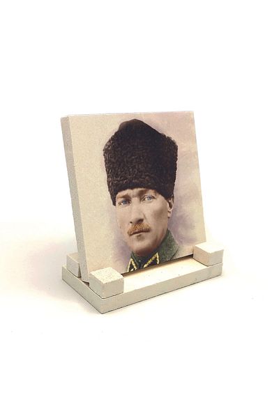 Sadrazam Desktop din piatră naturală imprimat Ataturk 10x10 Krt-103