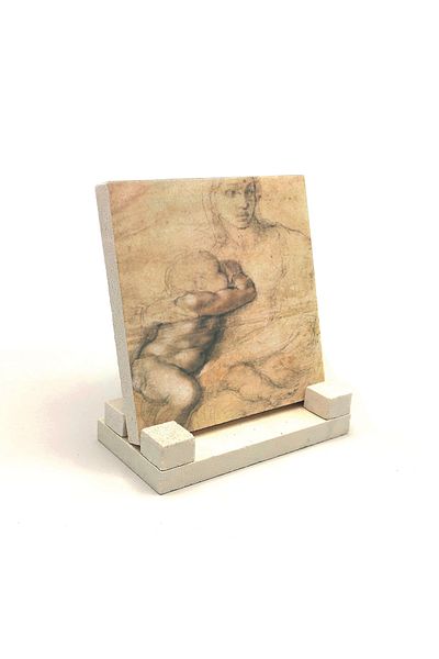 Sadrazam Σκίτσο Σχέδιο Leonardo Da Vinci Επιτραπέζιο Φυσική Πέτρα 10x10 Krg-140