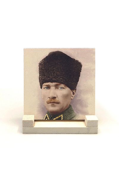 Sadrazam Desktop din piatră naturală imprimat Ataturk 10x10 Krt-103