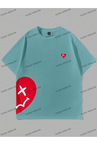 Tarzsokak Tricou casual tricotat pentru bărbați Hypemode cu model inimă