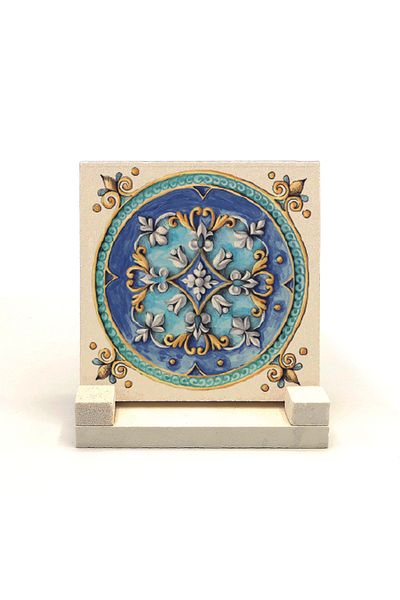 Sadrazam Suport de birou din piatră naturală imprimat cu model italian 10x10 Kd-76