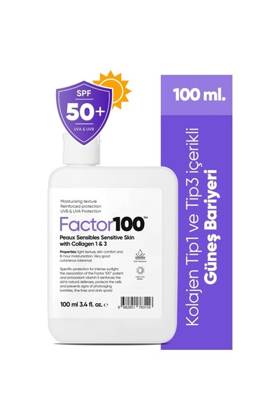 Factor FACTOR100 Ultra Nemlendirici Leke Karşıtı Yüksek Korumalı SPF50+ 100ML...