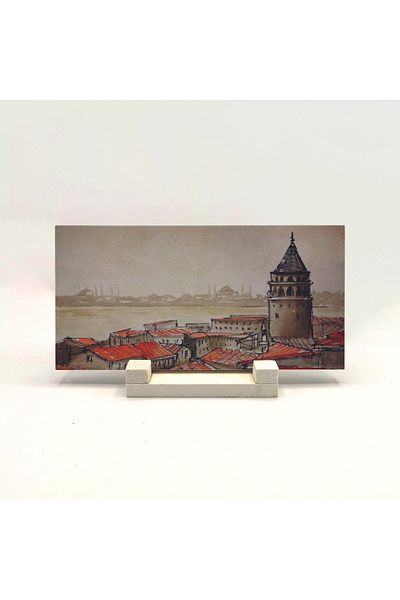 Sadrazam Плот с щампа от естествен камък „Кула Галата“ 10x20 Drt-2