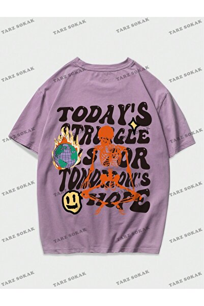 Tarzsokak Tricou Street Life pentru bărbați - CODE Trend, Skeleton & Slogan G...