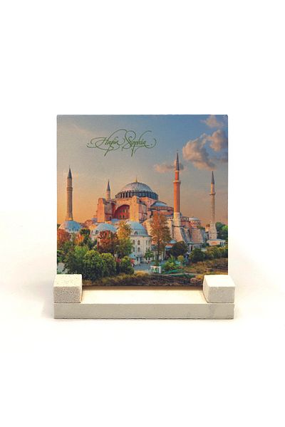 Sadrazam Десктоп с щампа от естествен камък „Джамия Света София“ 10x10 Krt-1
