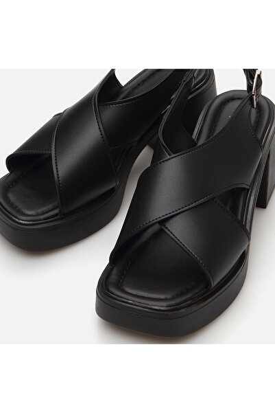 Yaya by Hotiç Black Yaya Women's Heeled Sandals