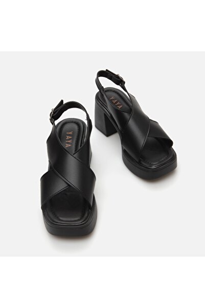 Yaya by Hotiç Black Yaya Women's Heeled Sandals
