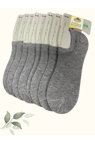 socksbox 8 ζευγάρια γκρι αόρατες κάλτσες από μπαμπού χωρίς ραφές/Κορυφαία ποιότητα/36-40/40-44