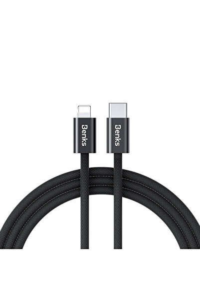 Benks Type-C to Lightning iPhone Uyumlu Kablo Benks D46 Örgülü Şarj ve Data K...