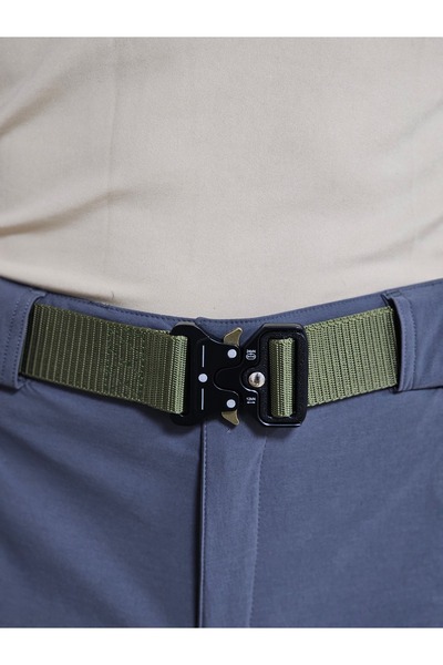 ASDAĞ حزام تكتيكي بإبزيم فراشة باللون الأخضر الكاكي (بالاسكا التكتيكية)