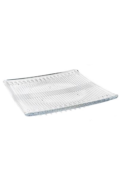 Mikasa Moor Square 2-Piece Glass Serving Plate 28x28x2cm