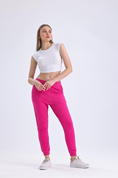 Miss Murem Stringed Waist Stitched Trousers-PINK