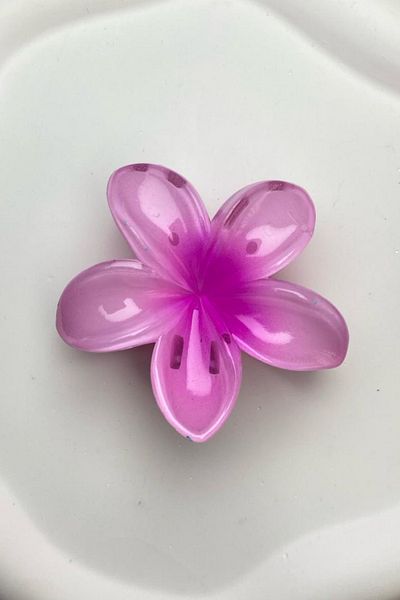 Jaida Moda Γυναικεία ανοιχτό ροζ λουλούδι Lotus μεγάλου μεγέθους πόρπη με μανταλάκι