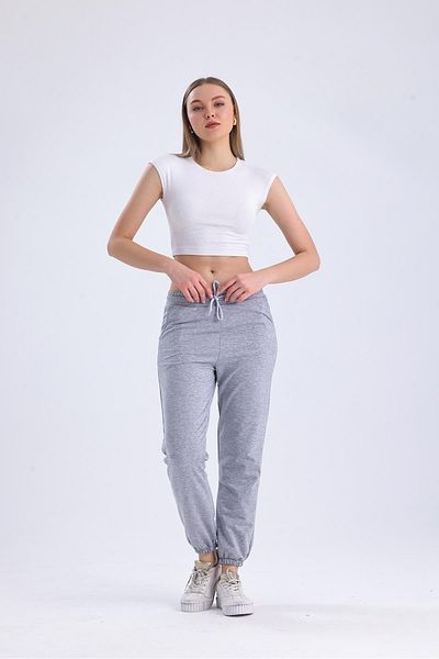 Miss Murem 2 Rope Jogger Pants-DARK GRAY