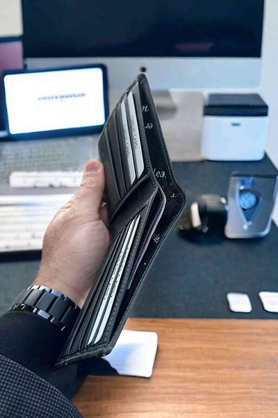 Dodo4men Genuine Leather Men's Anthracite Wallet