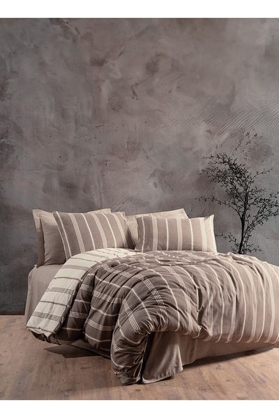 Cotton Box Smooth Single Duvet Cover Set Jamira Brown