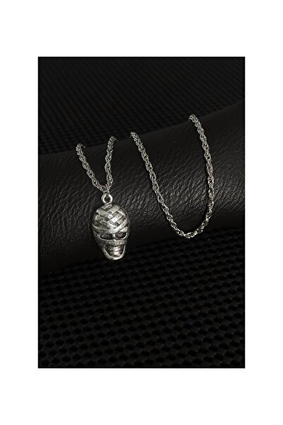 FG KONNİCHİWA MUMYA KURU KAFA GOTHIC KOLYE ÇELİK