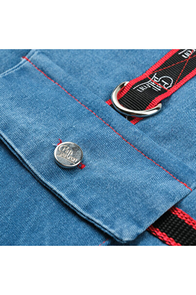 Patipatron Kaçış Önleyici Kot Köpek Gezdirme Tasması Airtag Cepli