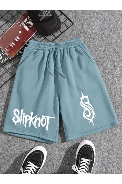 Revasser Unisex Γυναικεία/Ανδρικά slipknot πολύχρωμα κοντό χτενισμένα βαμβακερά σορτς