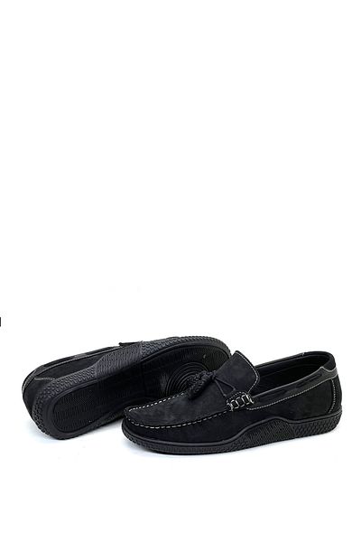 grado MEN'S DAILY LEATHER LACE-FREE LOAFER BLACK COLOR 4520