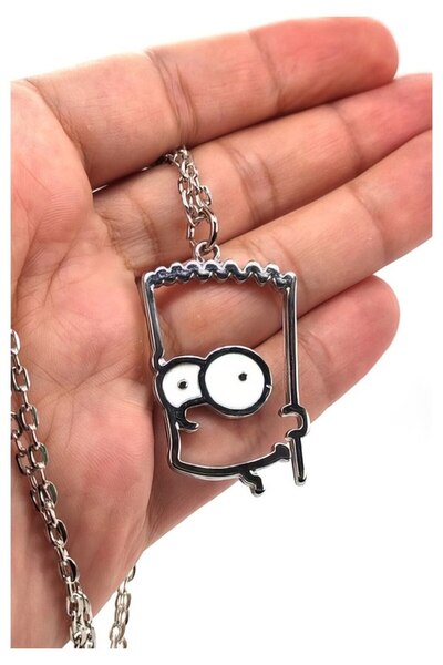 FG KONNİCHİWA Bart Simpsons Steel Can'T Necklace