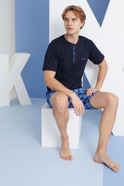 KLY Σετ καλοκαιρινά αγόρια σορτς με κοντομάνικο καρό 2005