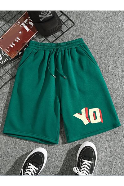 Revasser Unisex Γυναικεία/Ανδρικά πολύχρωμα κοντό χτενισμένα βαμβακερά σορτς YO Custom Printed