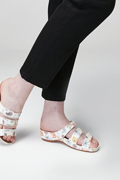 Fatex Cat Patterned Velcro Women's Daily Summer Slippers