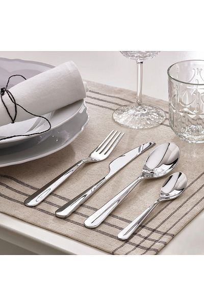 IKEA Set of Cutlery for 6 Persons, Stainless Steel, 24 Items