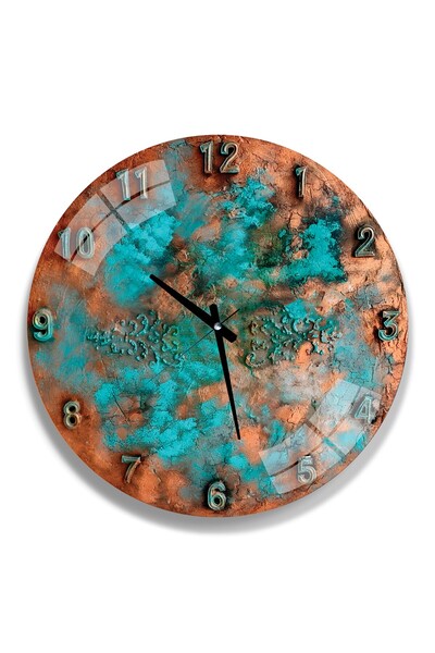 EMYA HOME ساعة زجاجية من العفن - 40 سم