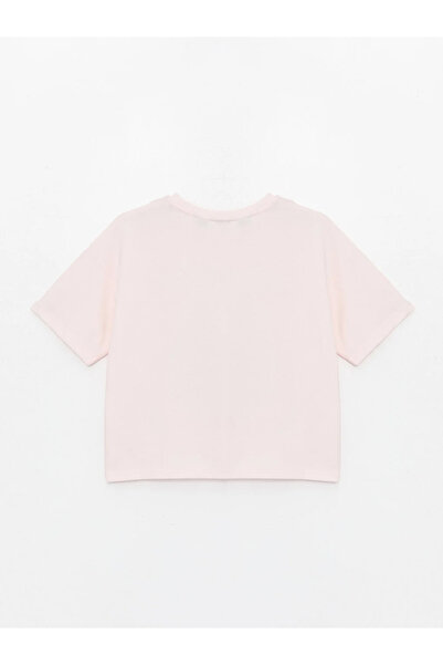 LC Waikiki LCW Kids Crew nyakú szerdai nyomott rövid ujjú lány póló