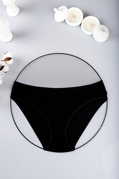 PİNUPTEX Women's Black Cotton 3-Piece Panties