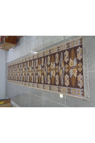 ŞAHMERDANOĞLU Kahve Yolluk Kilim Makinede Yıkanabilir  Çift Yüzlü  Yeni Uşak ...